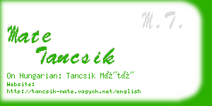 mate tancsik business card